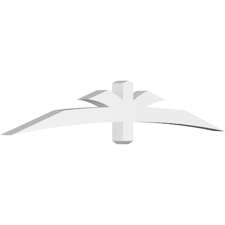 Ekena Millwork Davenport Architectural Grade PVC Gable Bracket, 84"W x 14"H x 4"D x 4"F, 4/12 Pitch GBP084X14X0404DAV00